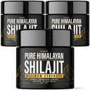 (3 Pack) Shilajit Pure Himalayan Bio Resine - Natural Authentic Lab Tested Formula for Men, Women - No Heavy Metals - 600mg Max Strength with 85+ Trace Minerals Golden Grade Shilajit Supplément