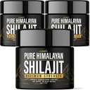 (3 Pack) Shilajit Pure Himalayan Bio Resine - Natural Authentic Lab Tested Formula for Men, Women - No Heavy Metals - 600mg Max Strength with 85+ Trace Minerals Golden Grade Shilajit Supplément