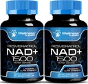 Supplément NAD WELLNESS LABSRX, 1500mg - NAD liposomique+ Supplément avec Resveratrol, NAD Plus Boosting - Soutien Santé cellulaire, Stamine et Vieillissement en santé - Capsules Ultra Strength, USA Fabriqué - 2 Pack