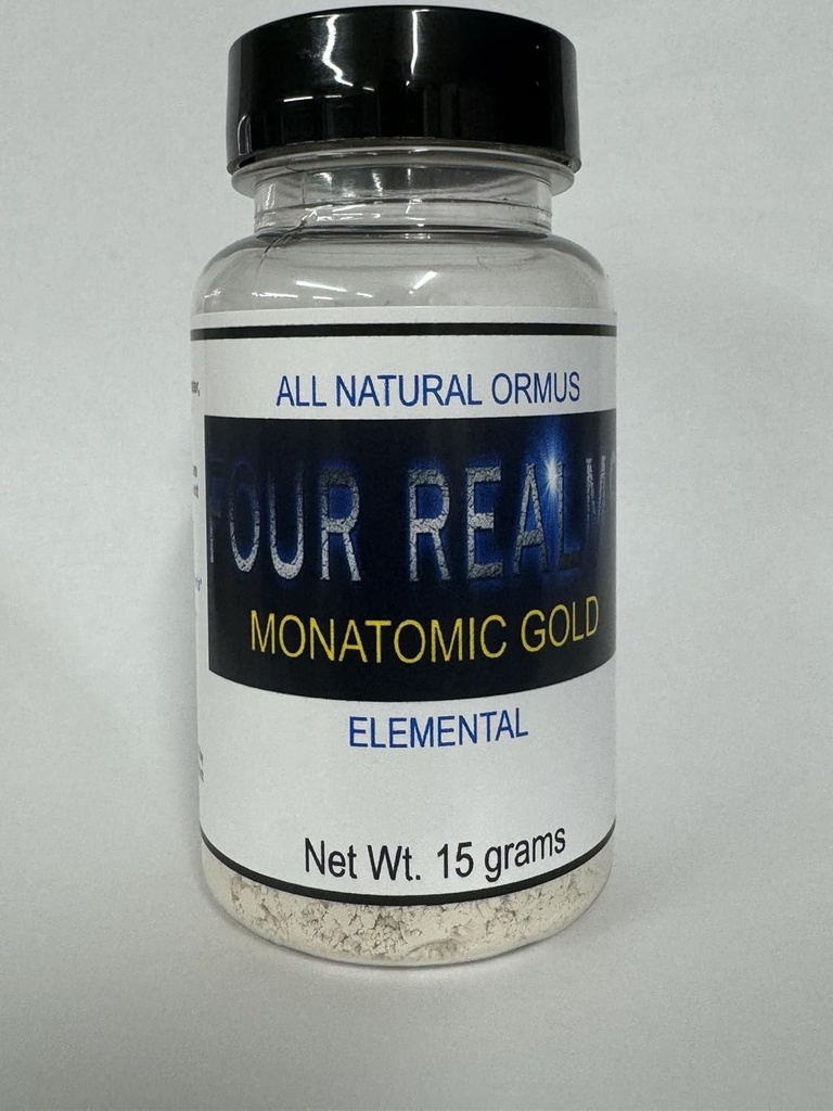 Elixir Monatomique Monatomique Monatomique de quatre royaumes 15 Grams - Ormus - Orme, Colloïdal - Zéro sel ou remplissage