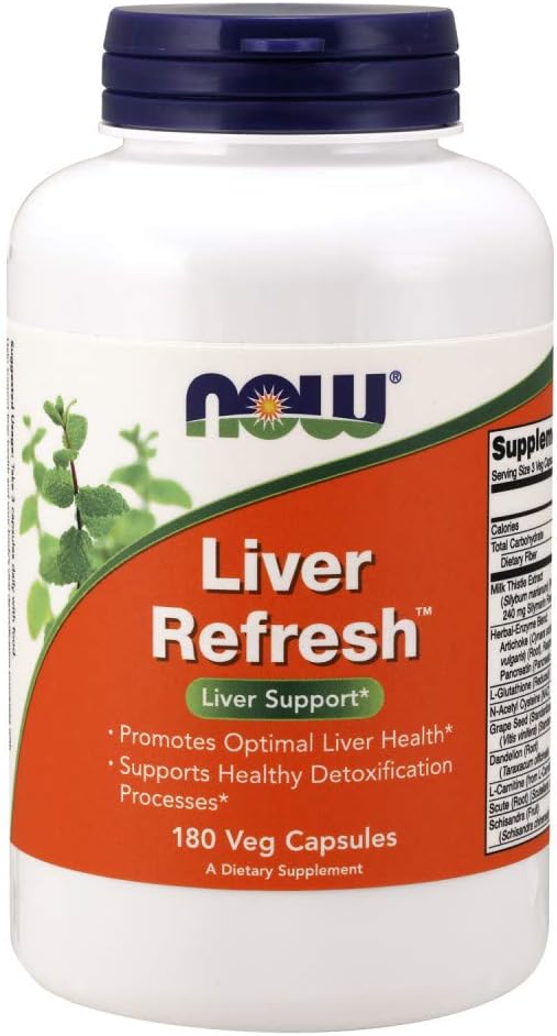 MAINTENANT aliments foie rafraîchi capsules de légumes,180 capsules (paquet de 2)