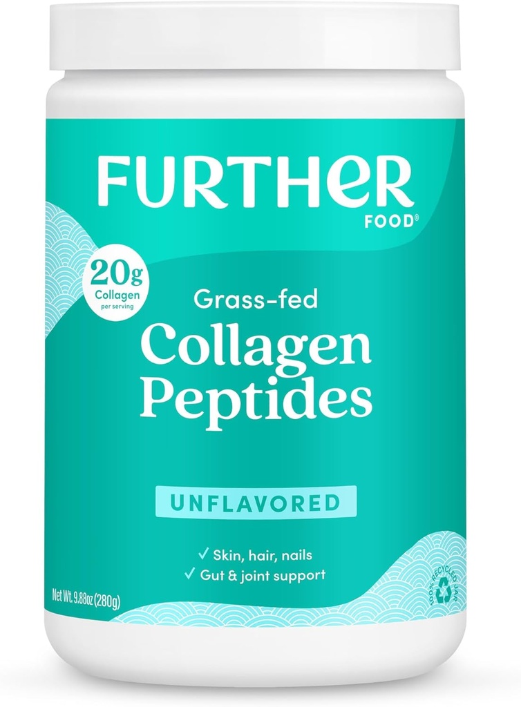 Autres aliments en poudre de peptides de collagène non aromatisés, aux pâturages herbacés Hydrolysés de type 1 et 3 Protéines, Gut Health + Joint, Cheveux, Peau, Nails, Paléo Keto sans sucre 9,88 oz
