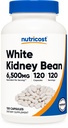 Nutricost Capsules de haricots rognons blancs 6,500mg Équivalent, 120 Capsules - Caps végétariens, sans gluten et sans OGM