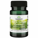 Extrait de gingembre noir de Swanson - Promotion de la circulation sanguine saine et de la vigueur physique - mai aider la santé cardiaque, tissu musculaire et bien-être - (30 gélules de légumes, 100 mg chacune) 1 boîte