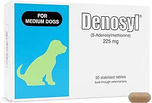 Nutramax Denosyl Liver and Brain Health Supplement for Medium Dogs - With S-Adenosylmethionine (SAMe), 30 Tablets