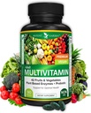 Potent Garden Adult Multivitamin for Women & Men, 42 Fruits & Vegetables Plus Probiotics, Supports Energy Metabolism & Immune System, Daily Multivitamin for Men & Women Non-GMO, 90 Tabs, 30 Servings