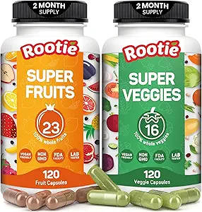 Supplément de fruits et légumes (60 jours d'approvisionnement) Mélange puissant de 39 fruits et légumes entiers, comble les lacunes nutritionnelles, obtenir de l'énergie, le bien-être. USA Made Non-OGM/Vegan/Gluten Free. Emballage mai Vary