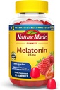 Nature faite Mélatonine Gummies 2,5 mg, 100% sans médicament aide au sommeil pour les adultes, supplément de mélatonine 80 Compte, 80 jours d'approvisionnement