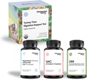 Wholesome Story Immune Support Bundle: Supplément N-acétyl Cysteine 600 mg de NAC 3-en-1 Suppléments de magnésium en zinc avec vitamine B6