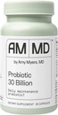 Amy Myers MD Probiotiques 30 milliards CFU - Soutient la santé digestive, le microbiome Gut et la fonction immunitaire - 14 souches - Sans lait, sans gluten - 30 capsules (30 portions)