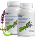 AloeCure VeraFlex complément de santé naturel avec Aloe Vera biologique USDA - Capsules à base de plantes pour soutenir le confort, la mobilité et la flexibilité des articulations - 60 Capsules x 2 Btls
