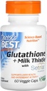 Meilleur glutathion de docteur + chardon de lait, soutient l'activité hépatique et antioxydante, non-OGM, sans gluten, sans soja, végétalien 60 capsules de légumes
