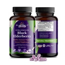 Black Elderberry Capsules (en anglais seulement) 180 Count (en anglais seulement) Sambucus Elderberry Vitamines, non-OGM, sans gluten, extrait biologique de mûrier Sambucus Nigra