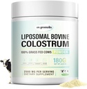 Poudre de colostrum bovin liposomale - Colostrum bovin pur pour les humains - supplément de colostrum gras pour le soutien de la poitrine, la santé immunitaire et la croissance des cheveux,72 portions par bouteille.180g/6.35 oz