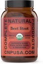 Organic Beet Root Capsules 620mg | 100 Count | Pure Beetroot Powder | Plant-Based, Non-GMO, Vegan Supplement | USA Made Herbal Capsules