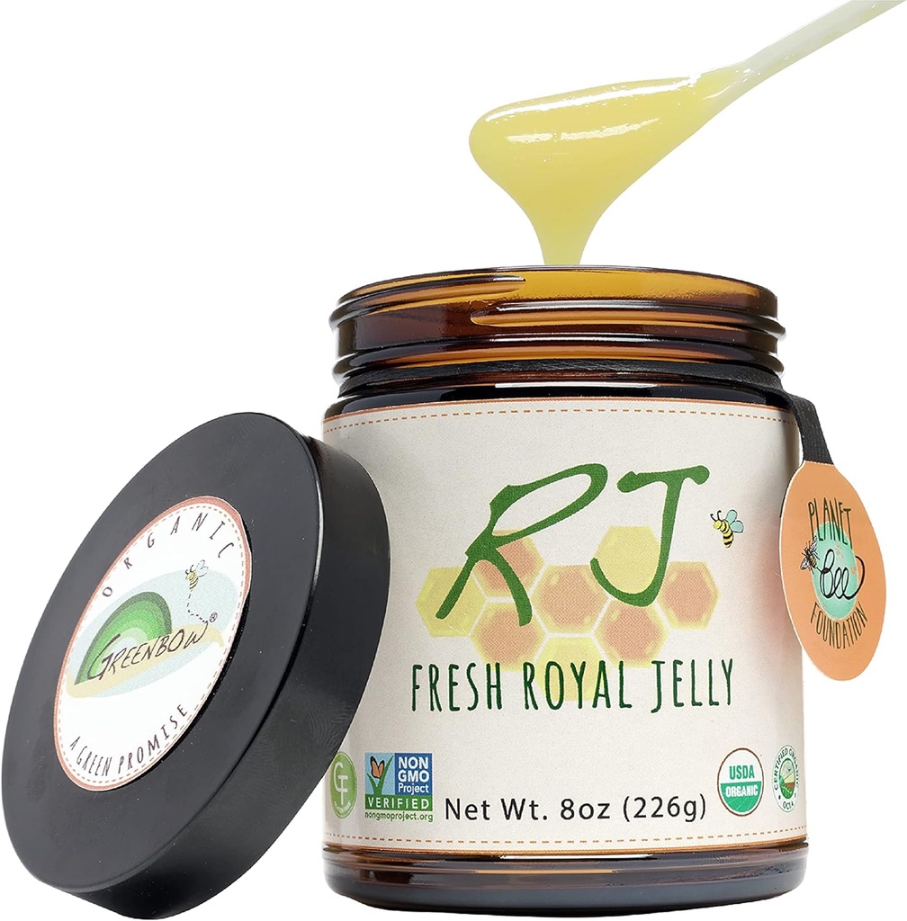 Greenbow bio frais Jelly royal - 100% USDA certifié biologique, non-OGM, halal, pur, sans gluten - l'un des plus nutritionnel emballé - (226g)
