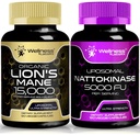 BIEN-ÊTRE LABSRX Lions La Mane Supplément Capsules avec Nattokinase Capsules