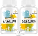 8-in-1 Creatine Monohydrate with BCAA & HMB, 5000 mg for Men & Women, Creatine Chews for Muscle, Recovery, Endurance & Strength, High Absorption, Lemon Flavor, Sugar-Free, 180 Tablets