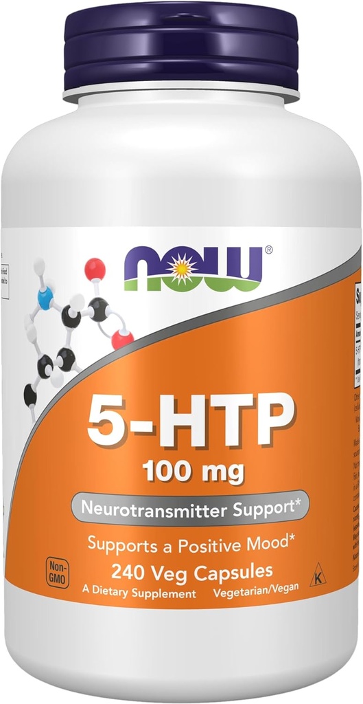 MAINTENANT compléments alimentaires, 5-HTP (5-hydroxytryptophane) 100 mg, soutien aux neurotransmetteurs*, 240 gélules
