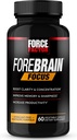 Facteur de force Focus Cerveau Booster, Supplément Cerveau pour stimuler la clarté et la concentration, pour la mémoire et la netteté et augmenter la productivité, Nootropic Cerveau Support Supplément, 60 Capsules, Noir
