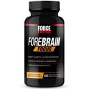 Force Factor Forebrain Focus Brain Booster, Brain Supplement to Boost Clarity & Concentration, for Memory & Sharpness & Increase Productivity, Nootropic Brain Support Supplement, 60 Capsules, Black