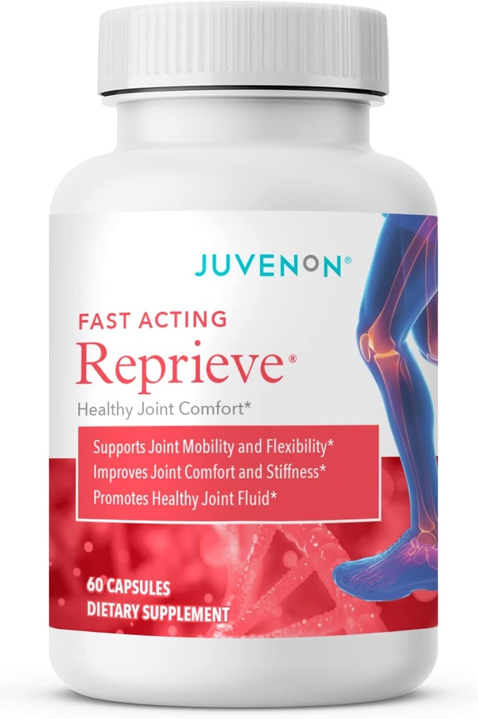 Juvenon Reprieve Capsules (60 Capsules) - Supplément de confort interarmées à action rapide et solution de soutien conjoint efficace, recherche vérifiée