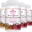 1500mg Supplément lié à l'hexase actif liposomale, 480 gels souples bêta-glucans avec extrait de champignons naturels, système immunitaire, fonction hépatique, maintenir l'activité de la cellule T-Cell & Killer
