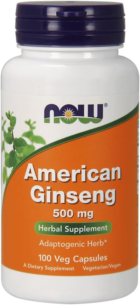 NOW American Ginseng, 100 Capsules (Pack of 2)