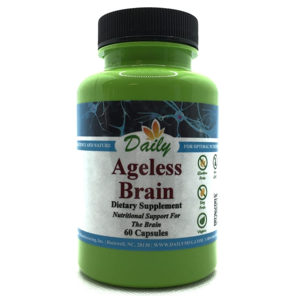 Manufacturing Daily Ageless BrainTM (méthylfolate, B12, resvératrol, lutéine, zéaxanthine, extrait d'Ashwagandha, curcumine, astaxanthine et inuline)