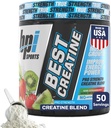 BPI Sports Meilleure créatine - Creatine en poudre monohydratée pour les hommes et les femmes, sel himalayen - force, pompe, endurance, croissance musculaire, définition musculaire, pas de bloate - fraise Kiwi - 50 portions - 9,07 Oz