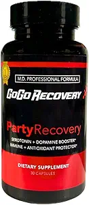 Party Recovery, 5-HTP 250mg, Serotonin Booster, Dopamine Booster, Herbal, Faster Recovery, Festival, Rave
