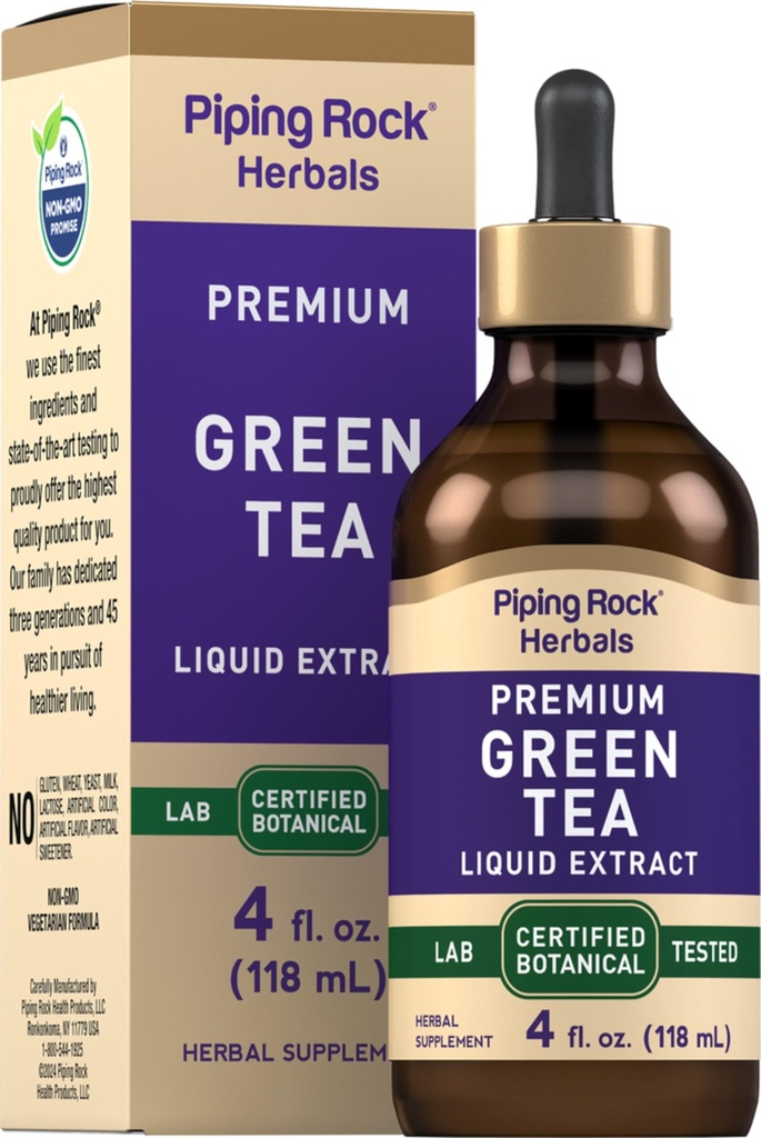 Extrait de thé vert de Rock Piping Liquid, 4 Fl Oz. Supplément à base de plantes Premium.
