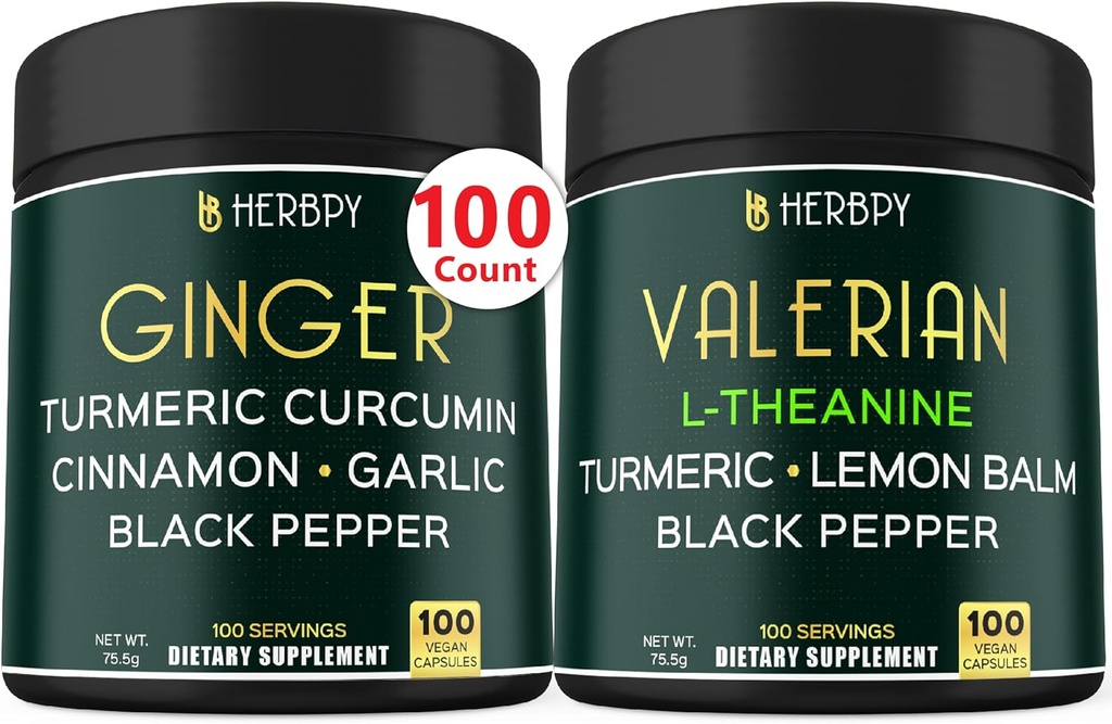 Ensemble 5in1 Supplément gingembre et 5in1 Supplément racine valériane