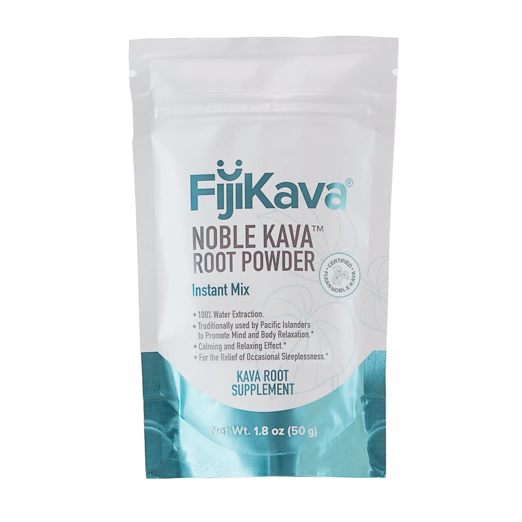 FijiKava Instant Kava Kava Powder 50g – Poudre de racine de kava Premium avec une teneur élevée en kavalactone – Aide à la relaxation naturelle pour le calme, le soulagement du stress et le soutien du sommeil – Easy-to-Mix
