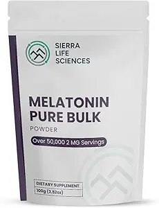 Melatonin | Natural Sleep Aid Bulk Powder | Custom Dose 2mg - 5mg Replace Capsules (100g - 50,000 Doses)