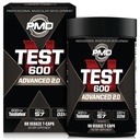 PMD Sports N-Test 600 Booster avancé d'oxyde nitrique pour les hommes - avec testofen cliniquement étudié - Lean muscles et gains de force avec la suppression des œstrogènes (90 Veggie - Caps)