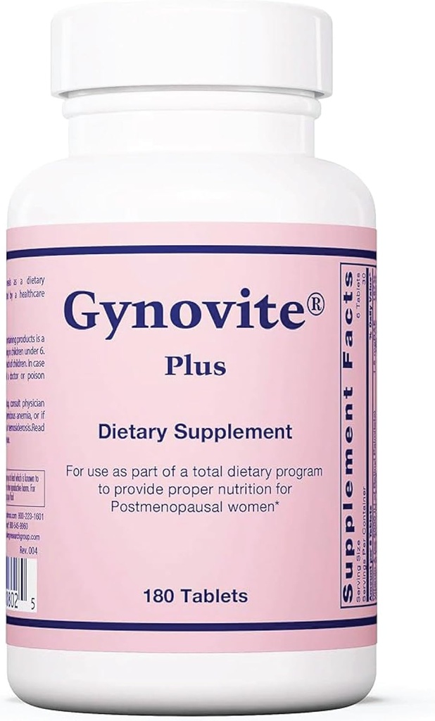 Optimox Gynovite - Suppléments de ménopause pour les femmes, soutien de la ménopause Vitamines pour flash chaud, sueurs de nuit, confort ménopausique des femmes - 180 comprimés