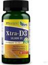 America Medic & Science Xtra D3 Vitamine D 10 000 UI (250 mcg) Supplément Cholecalciferol pour les hommes et les femmes (60 Softgels faciles à avaler) Meilleur pour les os, la santé cardiaque, le soutien du système immunitaire, la fonction pulmonaire