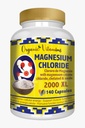Chlorure de magnésium 140 Capsules - Supplément Magnésium à haute absorption avec Citrate, chélaté et Oxyde Mg. Facile à avaler, Non-OGM