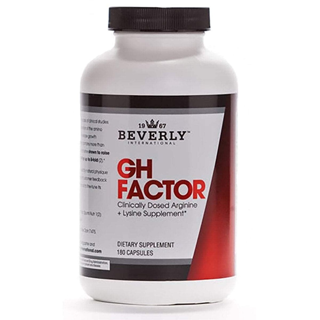 Beverly International GH Factor, 180 capsules. Augmenter les niveaux par jusqu'à 8-Fold. Arginine dosée cliniquement + supplément lysine. Le promoteur de la croissance pour les hommes et les femmes. Revitaliser votre Physique.