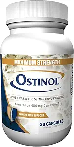 Ostinol Maximum Strength 450mg - Bone & Joint Supplement - Activation de cellules souches certifiées Bio Active Protein Complex for Modéré Bone Loss & Modéré Joint Disfonction - 30 Capsules