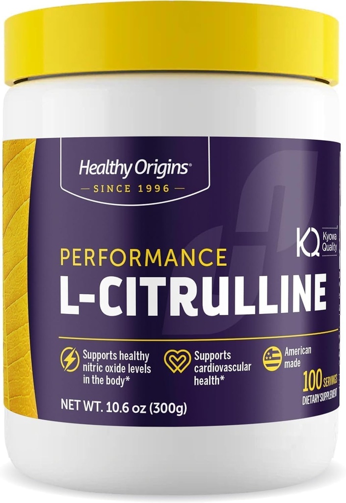 Origines saines - L-Citrulline (American-made, non-OGM, sans gluten, support sportif), 10.6 Ounce