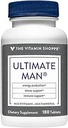 Le Vitamine Shoppe Ultimate Man Multivitamine, High Potency Multi - Énergie et mélange antioxydant, supplément quotidien multi-minéraux pour la santé optimale des hommes, sans gluten et sans lait (180 comprimés)