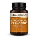 Dr Mercola Carnosine Liposomale, 250mg par gélule, 30 portions (30 gélules), supplément alimentaire, soutient la santé métabolique, non OGM