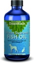 L'essence animale Huile de poisson suprême de l'océan pour les chiens et les chats - Riche en Omega 3, santé de la peau et du manteau, huile de poisson supplément liquide, herbes de qualité humaine - 8 Oz