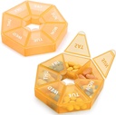 2PCS Weekly Pill Organizer Large 7 Day Pill Box Organizer Daily Medicine Case for Vitamine Fish Oil Pills Suppléments Arthrite Friendly