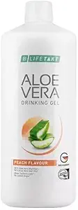 LR Lifetakt Aloe Vera Gel de boisson Peach Flavour Soins de santé Femmes Hommes Buvez tous les jours Traitement naturel - 1000 ml./33.3 fl.oz