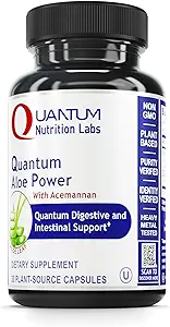 QNL Quantum Aloe Power - Capsules Aloe Vera organiques - Supplément nutritionnel digestif - Supplément santé Gut pour les hommes et les femmes - Supplément Gut végétalien - 30 Capsules d'origine végétale