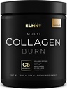 ELMNT Premium Colagène de chocolat pour les femmes Perte de poids et beauté w. Probiotiques, vinaigre de cidre de pomme, KSM66, acide hyaluronique, biotine et breveté Multi collagène Peptides Poudre de protéines - Colageno Hidrolizado pour les femmes