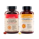 NatureWise Vitamine B Complexe 360 Softgels[Approvisionnement de 1 an] et vitamine D3 5000iu 360 Compte Mini Softgels[Approvisionnement de 1 an]